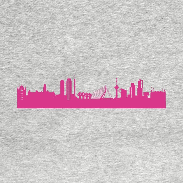 Rotterdam skyline pink by 44spaces